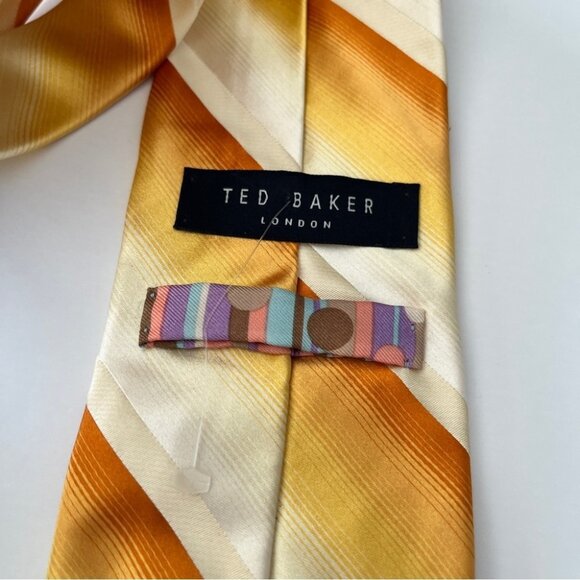 New Ted Baker Silk Diagonal Ombre Tie - Picture 3 of 4
